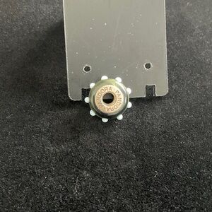 Pandora Black and light blue glass bead